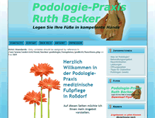 Tablet Screenshot of becker-podologie.de